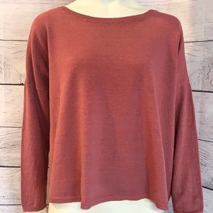 Eileen Fisher Dusty Pink Crop Top